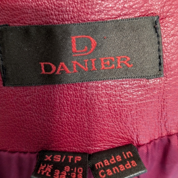 Vintage Danier Red Italian Leather Jacket - Picture 6 of 9